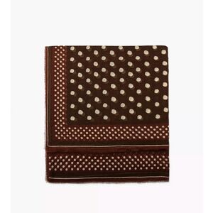Zara Brown and Cream Polka Dot Scarf